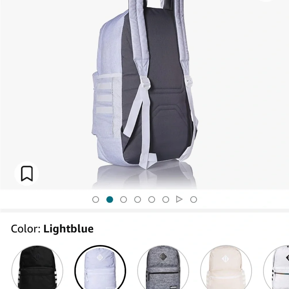 adidas Classic 3S Backpack, Pink Tint/White, One Size - light pink